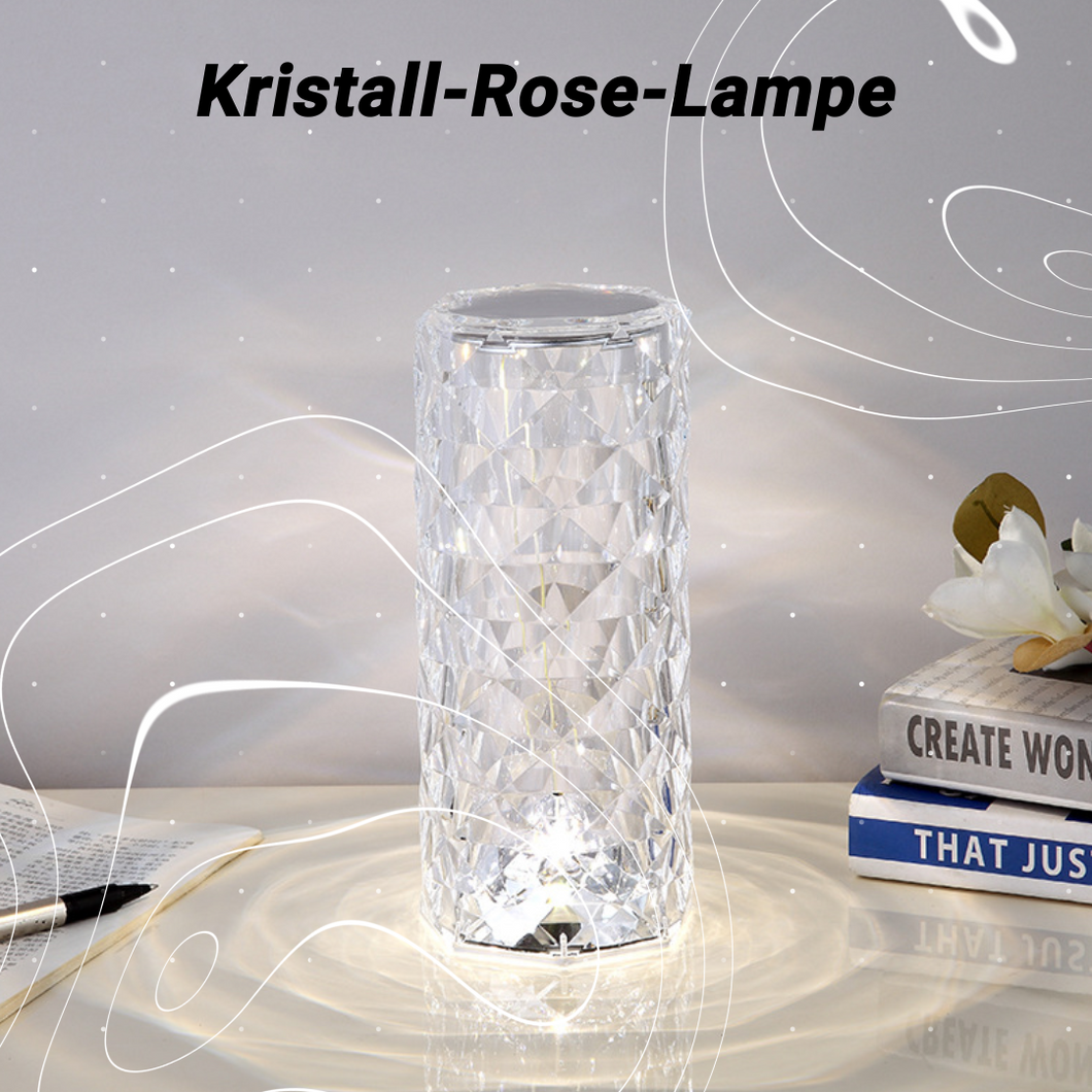 Kristall-Rosen-Lampe